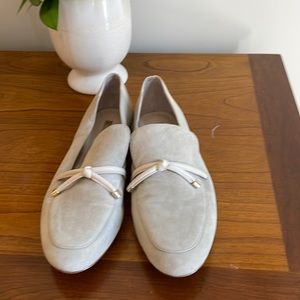 Louise et ci. Suede and leather loafers, light beige vey lightly worn.